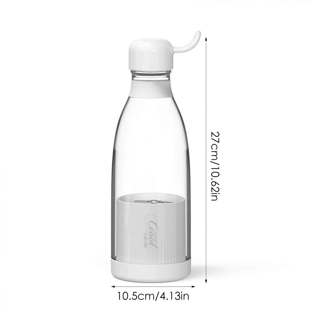 Trade Shop - Mini Frullatore Portatile Ricaricabile Usb Bottiglia 380 Ml Per Viaggi, Ufficio -