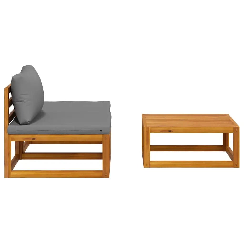 Salotto da Giardino-Set Divani da Giardino 3 pz con Cuscini in Massello di Acacia 831902
