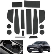 Matten antislittanti compatibili con Mercedes Benz Smart #1 EV Electric 2023-2024, matten in gomma per Smart 1, matten per console centrale, matten per contenitore di stoccaggio, matten per cancello (nero)
