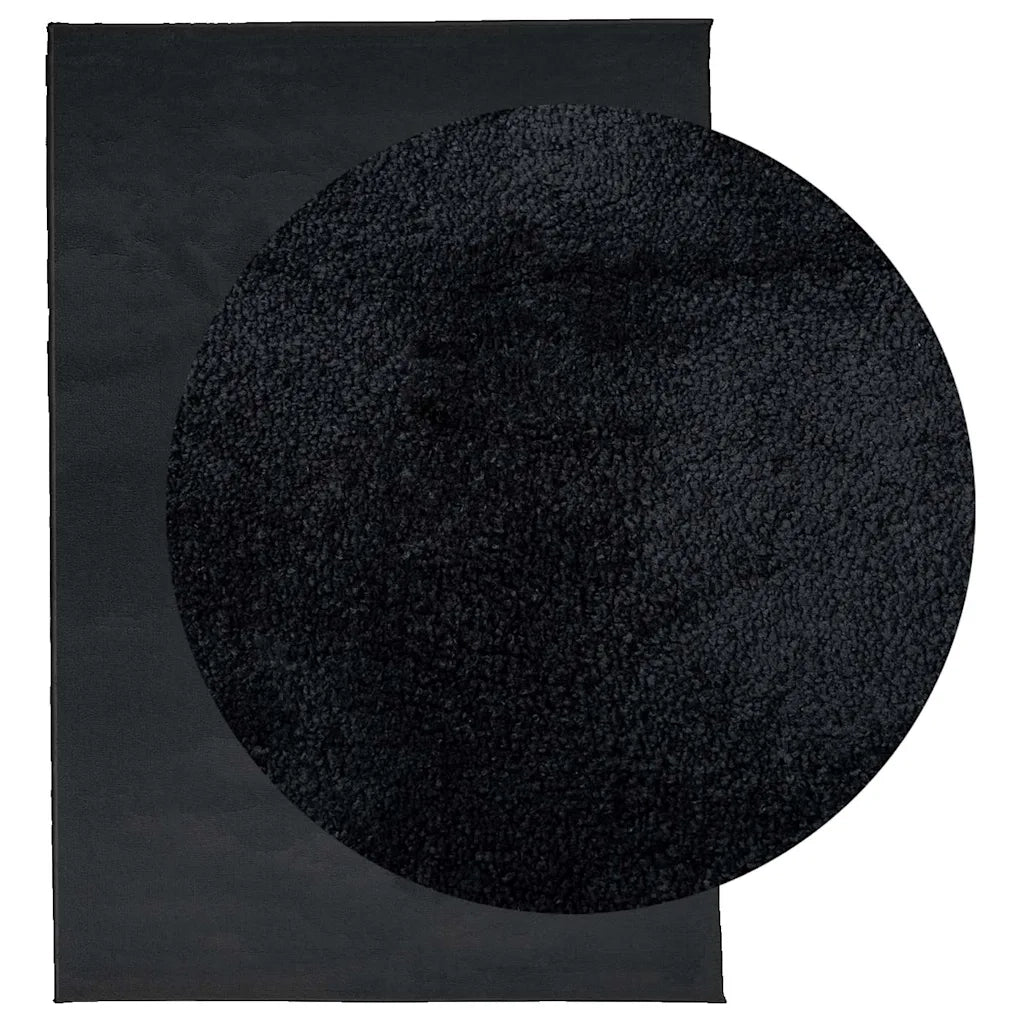 Tappeto del soggiorno | Tappeto OVIEDO a Pelo Corto Nero 160x230 cm