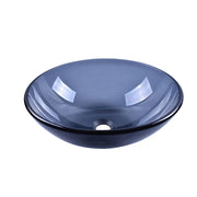 Lavabo da appoggio in vetro nero 380x380x130 mm senza piletta