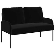 Divano | Divano da soggiorno | Sofa con cuscino 110cm Nero Legno compensato