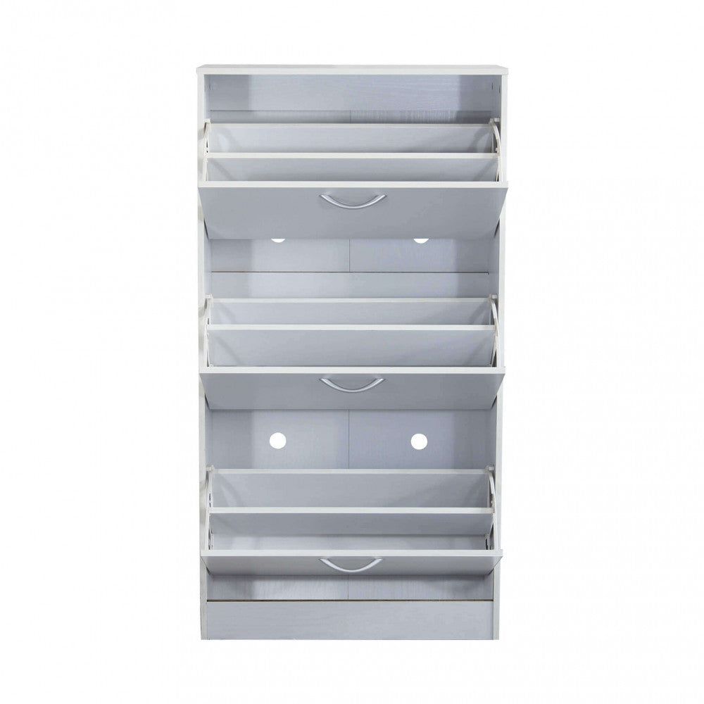 Scarpiera Vicky 60x24x115 h cm in Legno Bianca