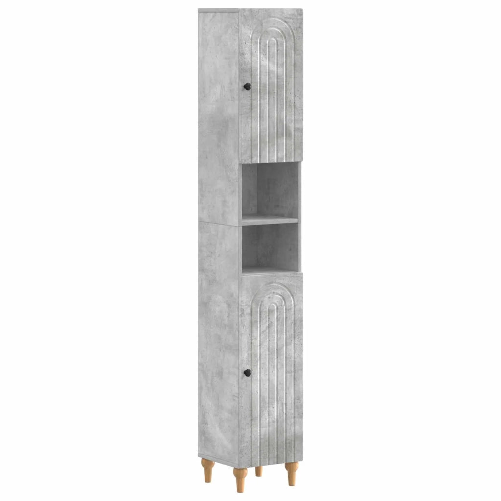 Armadio da Bagno con Ripiano Aperto ALKMAAR Grigio Cemento 896158