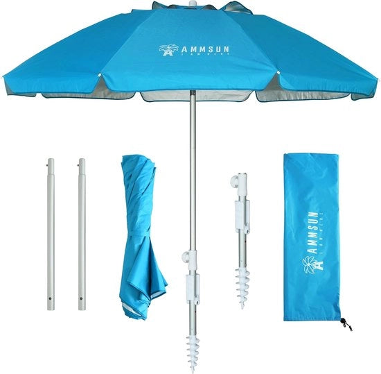 Parasole Portatile 18 m con Animaletto in Sabbia, Apertura a Soffitto e Vano di Scarico - Protezione UV UPF 50+ - Ripiegabile e Facile da Trasportare - Ideale per Terrazza, Giardino e Spiaggia