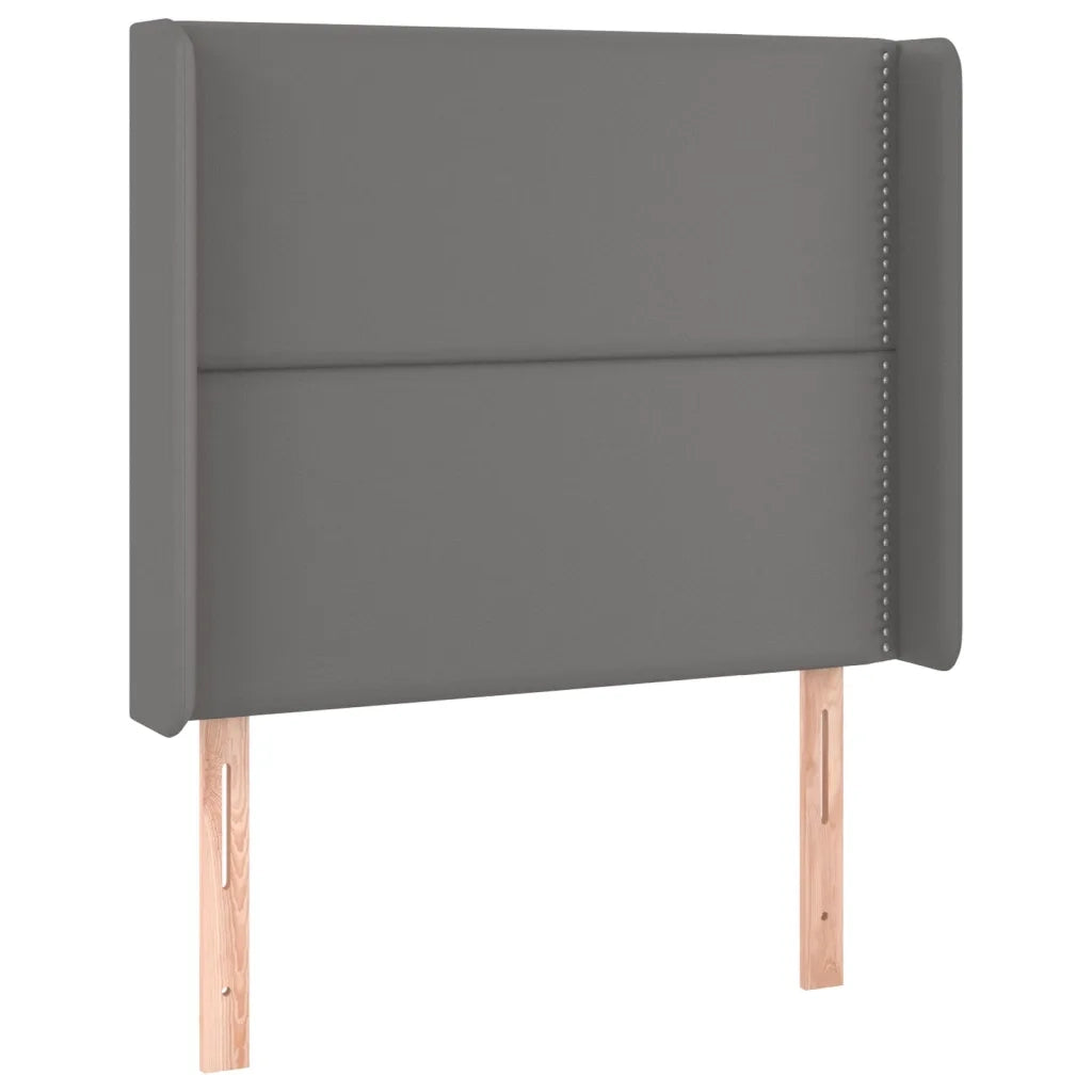 Testiera ad Orecchio Grigio 93x16x118/128 cm in Similpelle