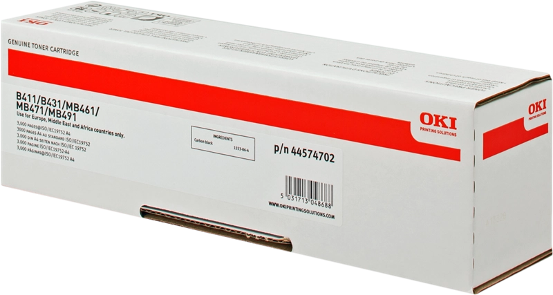 ORIGINAL OKI toner nero 44574702 B411 ~3000 Seiten