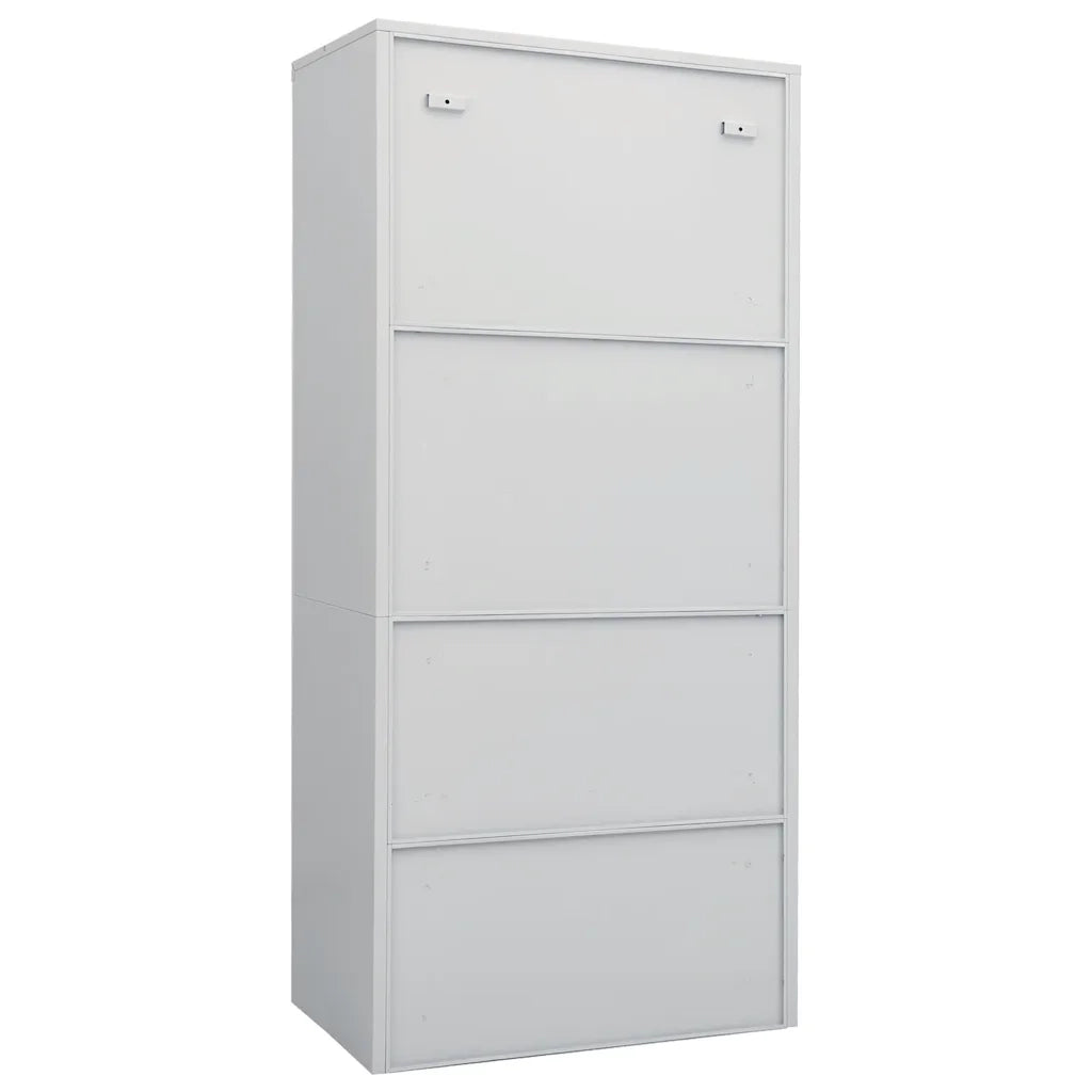 Armadio Grigio Chiaro 80x50x180 cm in Acciaio 335967