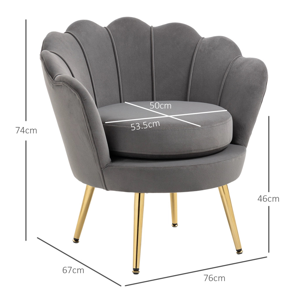 Poltrona con Schienale Alto ¨C zephmum ¨C Grigio, Tessuto, 76x67x74cm