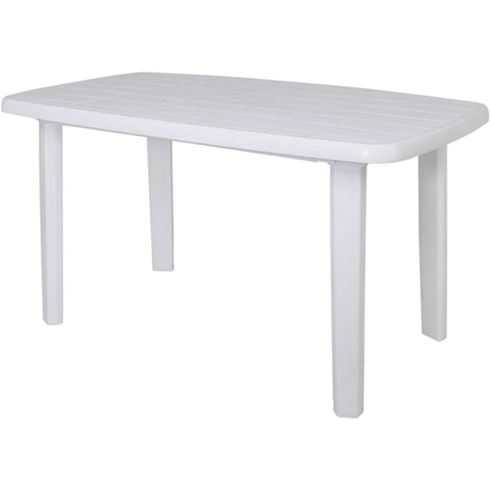 Trade Shop - Tavolo Design Ovale Bianco Faro In Polipropilene Resistente 137 X 85 X 72 Cm 008943 -