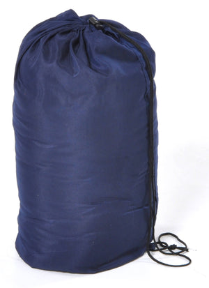 Sacco a Pelo Singolo 190x75 cm in Cotone e Poliestere Blu