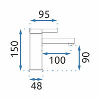 Rubinetto Da Lavabo Rea Polo White Chrom Low