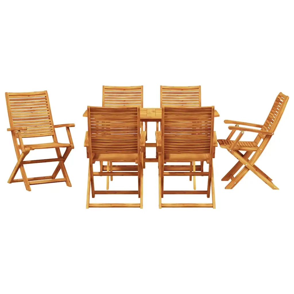 Set da Pranzo per Giardino 7 pcs Marrone 3375713