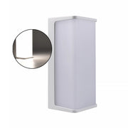 APPLIQUE DA ESTERNO LED RETTANGOLARE LAMPADA DA PARETE MODERNA IN PVC BIANCO LUCE NATURALE 4000K