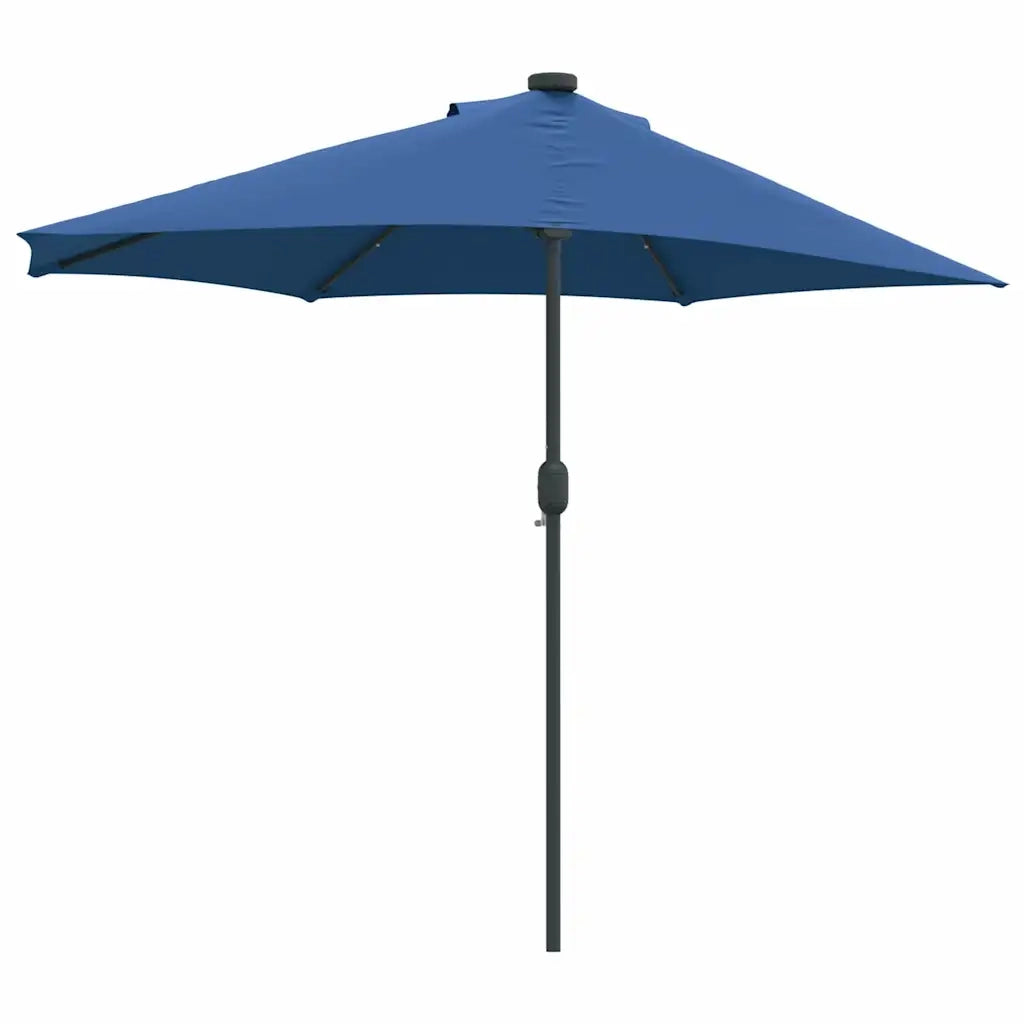 vidaXL Ombrello da giardino Azzurro 294 x 150 x 224 cm Tessuto