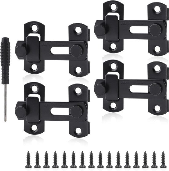 Grendelslot Premium di acciaio inossidabile, 4 pezzi con chiusura a 3 pollici per porte, finestre, giardini e altro.