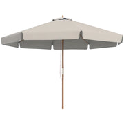 Parasole da giardino rotondo grande in bamb¨´ grigio ¨C zephmum ¨C ? 300 cm
