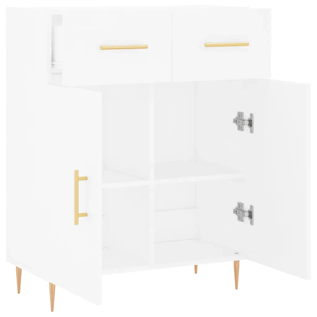 Credenza | Madia | Buffet da pranzo | Armadio da pranzo Bianca 69,5x34x90 cm in Legno Multistrato