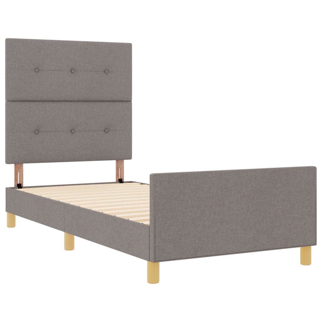 Struttura per Letto Tortora 90x200 cm Tessuto