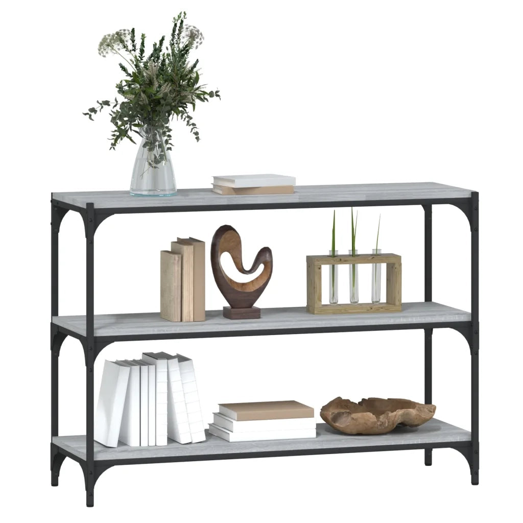 Libreria Grigio Sonoma 100x33x70,5 cm Legno Multistrato Acciaio cod mxl 24162