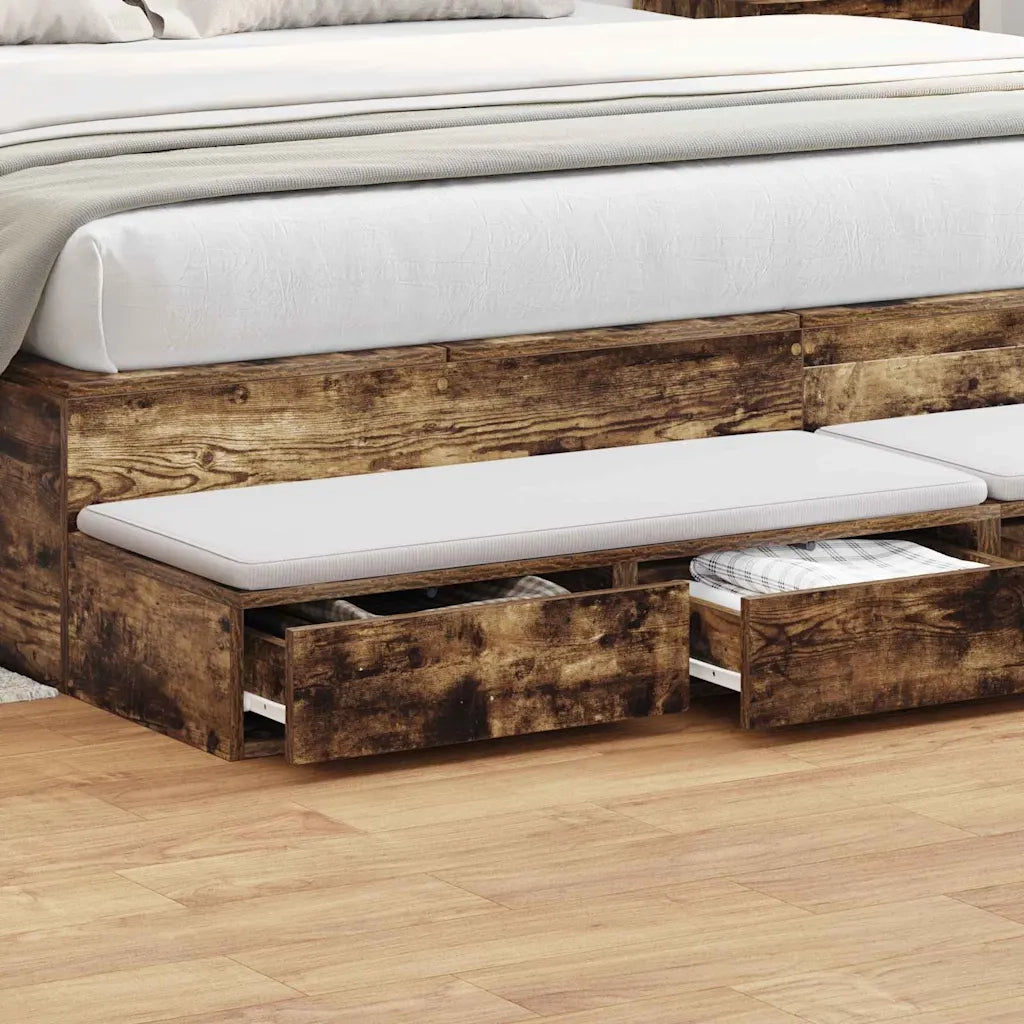 Cassetti per letto Rovere fumé 180 x 36,5 x 16,5 cm 866983
