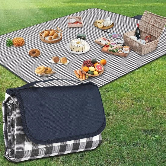 Pavimento da picnic confortevole 200 x 200 cm - Tenda da spiaggia impermeabile per campeggio e attività all'aperto - Ripiegabile e lavabile in lavatrice