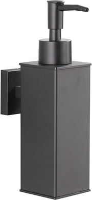 Dispensatore di sapone nero - Acciaio inossidabile - Montaggio a parete - 1 pezzo - Nero - Acciaio inossidabile 304