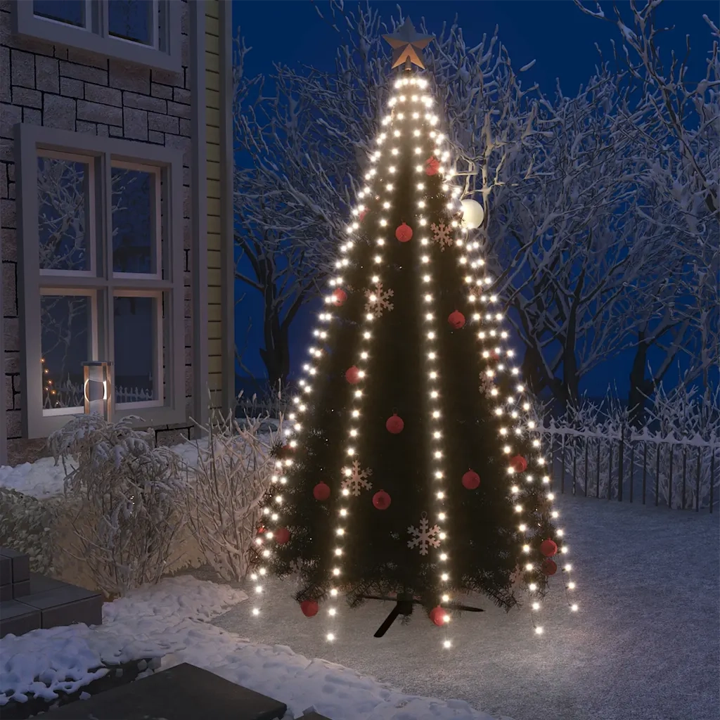 Rete di Luce per Albero di Natale 300 LED Bianco Freddo 300 cm 328889