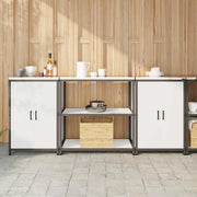 Set di Stoccaggio per Cucina con lo scaffale 3 pcs Bianco