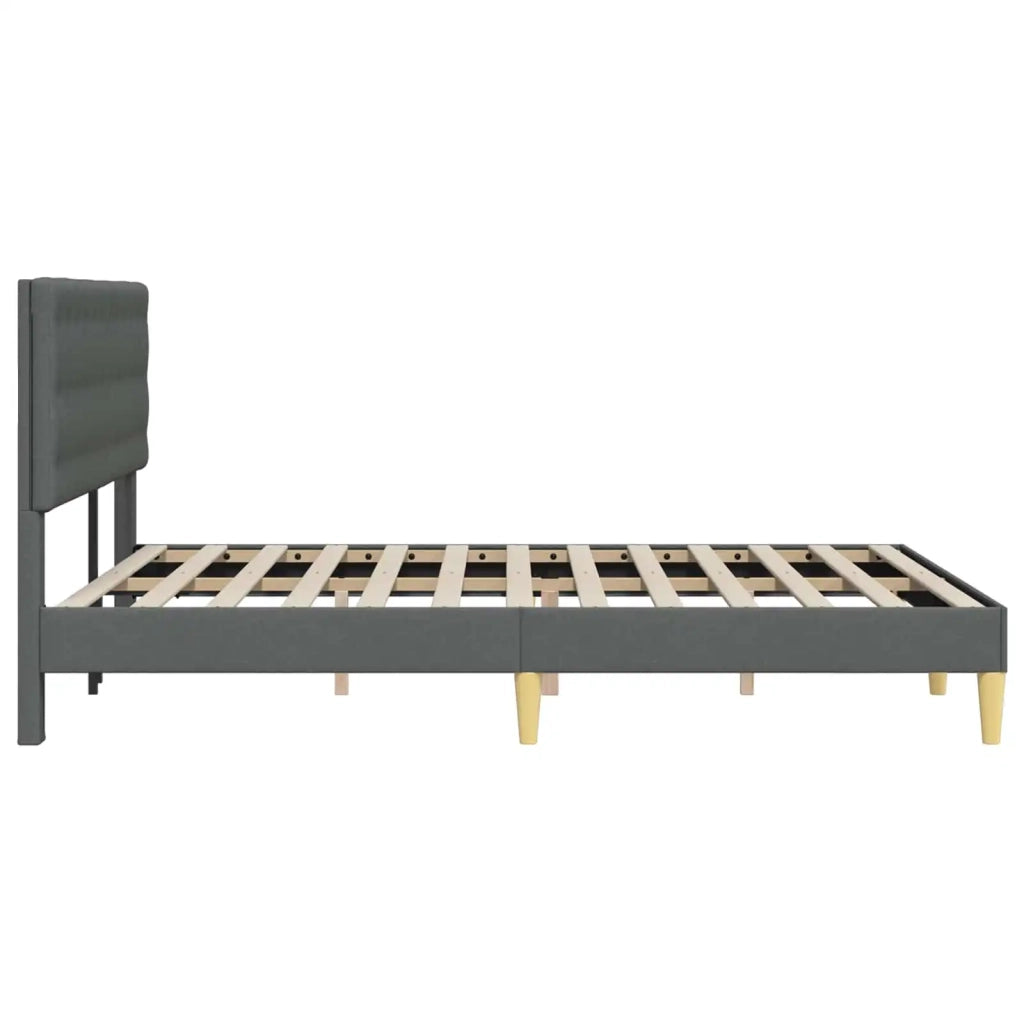Struttura del letto Grigio Scuro 120 x 190 cm Tessuto 42027780