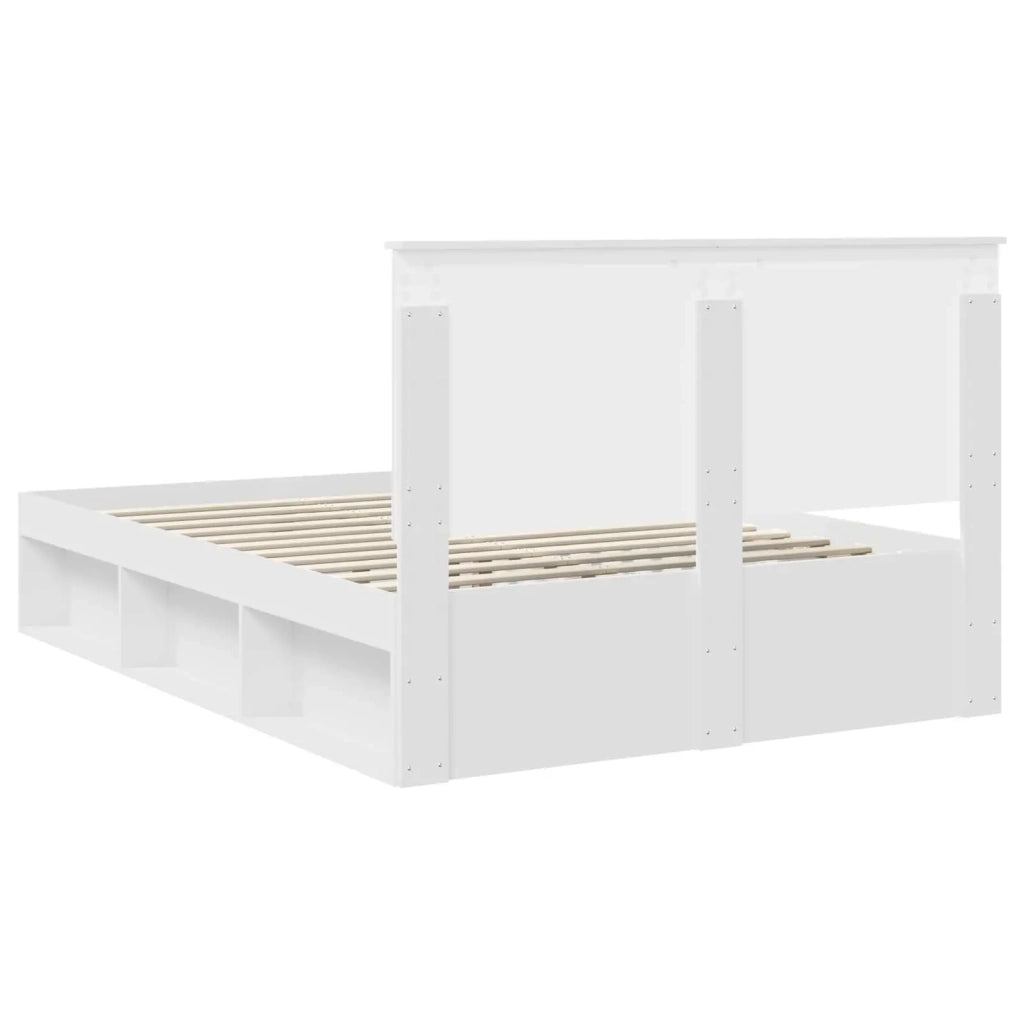 Struttura del letto Bianco 140 x 190 cm Pino massello 3409345