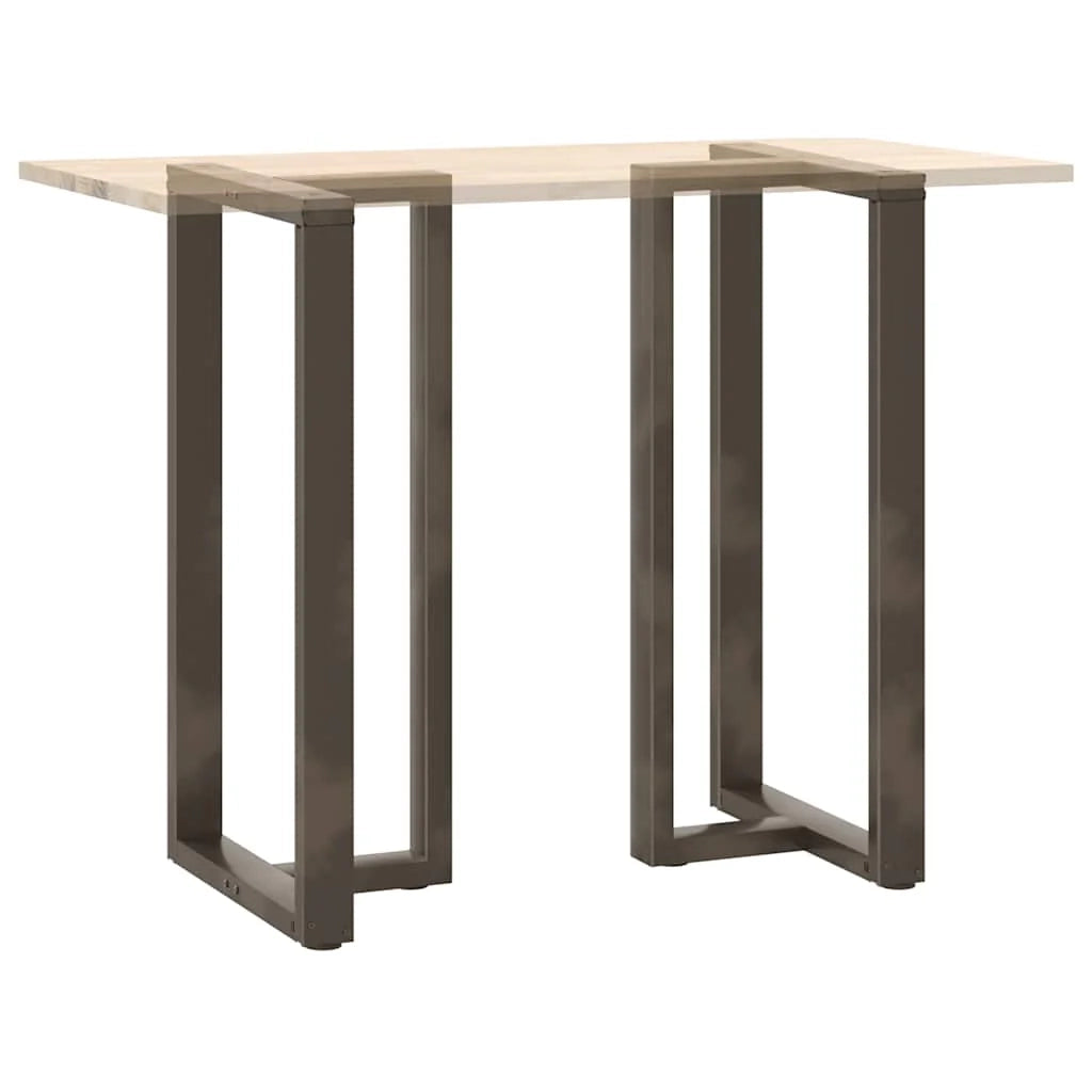 Set di 2 gambe per tavolo da bar a forma di T 60 x 35 x 111 cm con piedini regolabili design moderno metallo nero 02_0057367