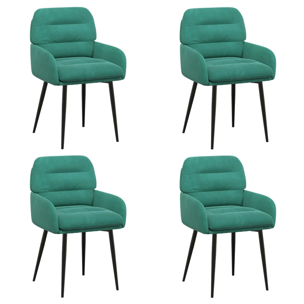 Sedie da pranzo 4 pz Velluto Turchese 59 x 59,5 x 90 cm 3428245