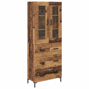 Credenza con cassetto 2 pz | Madia | Buffet da pranzo | Armadio da pranzo Legno vecchio Legno multistrato