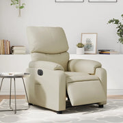 Divano Sedia-Poltrona Reclinabile Elettrica Crema in Similpelle 561019