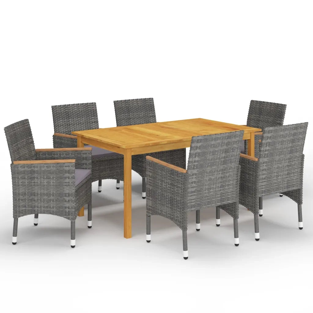 Set da Pranzo da Giardino 7 pz Grigio cod mxl 36104