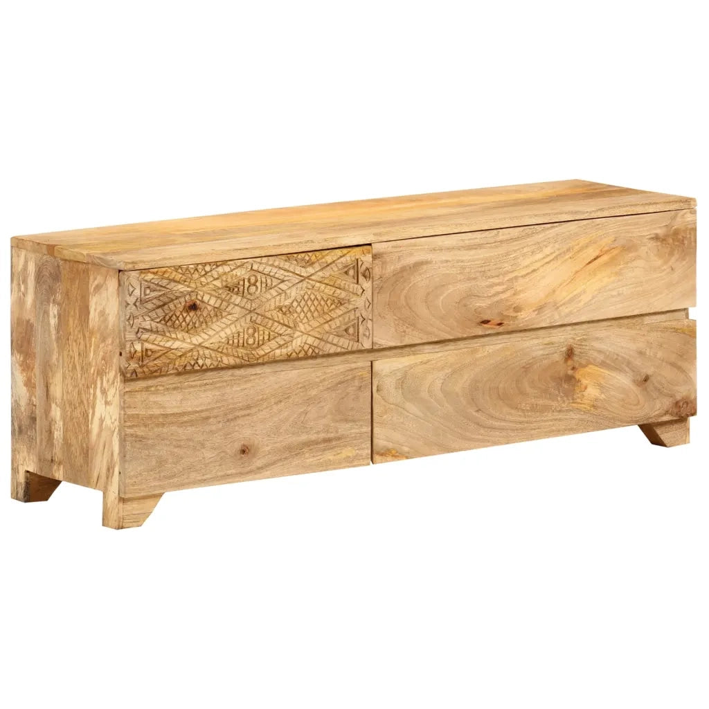 Mobile Porta TV-Mobile per TV-Credenza TV in Legno Massello di Mango 110x30x40 cm