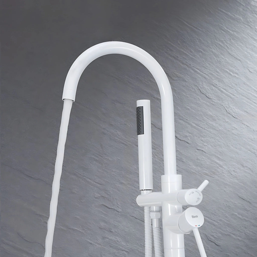 Rubinetto Indipendente Rea Lungo Bianco