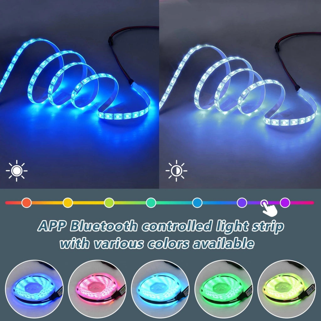 Tavolino da caffè 100 x 50 x 40 cm con LED; 1 cassetto e vani contenitore; bianco lucido