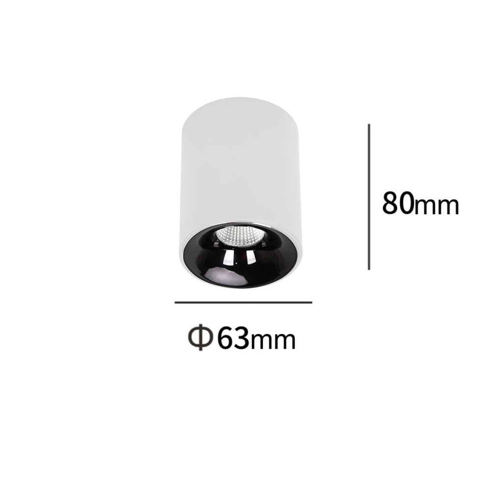 Spot plafone tondo Ø6cm bianco/nero LED CCT 5W Tom