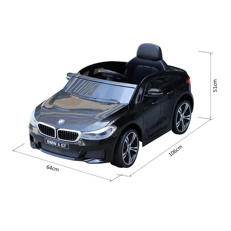 MACCHINA AUTO ELETTRICA 6 V CON TELECOMANDO PER BAMBINI 106 X 64 X 51 CM NERO