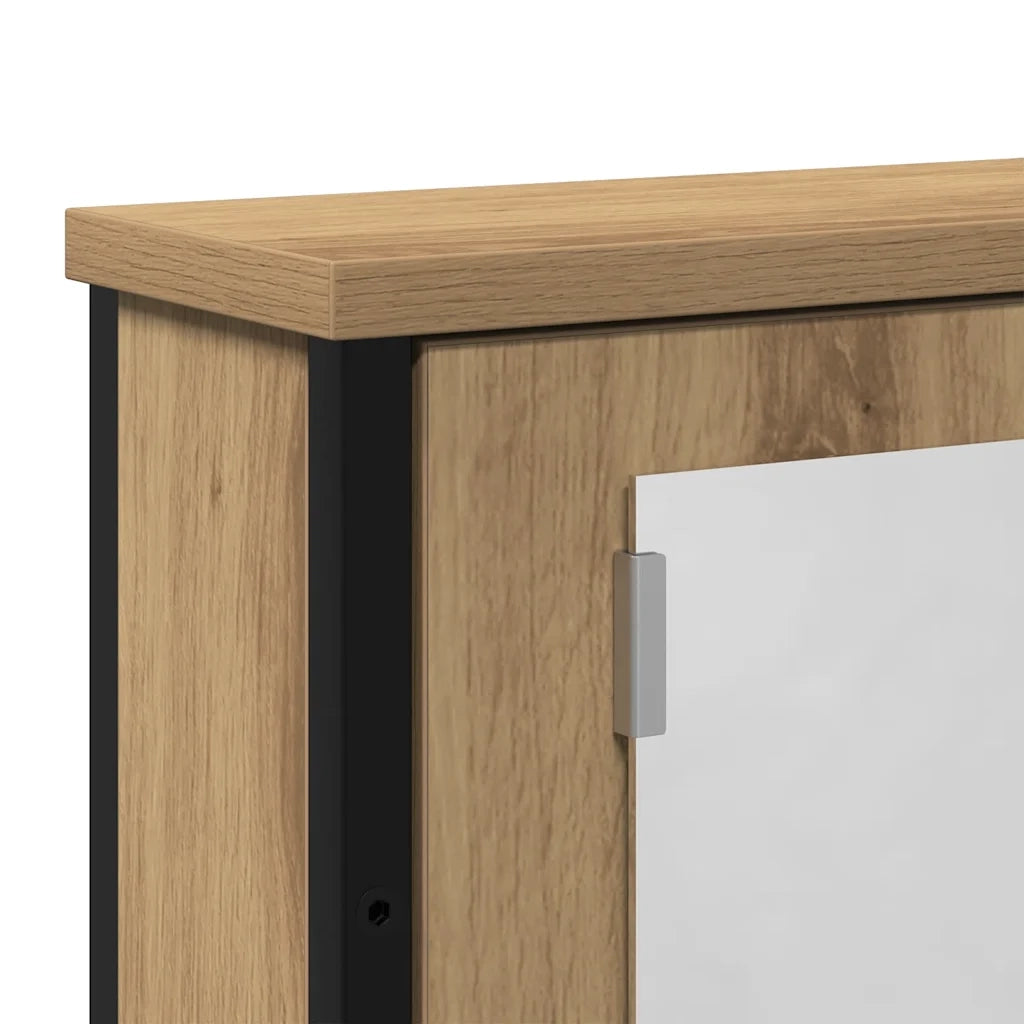 vidaXL Mobile Bagno Specchio Rovere Artigianale 42x12x60 cm Truciolato