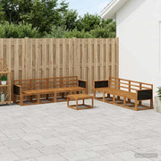 Set di divani da esterno 7 pcs Naturale