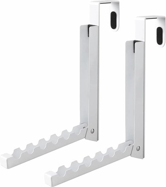Hangers Opvollabili per Sopra la Porta - Asse da Asciugamano con 6 Viti per Abiti e Giacche - 2 Pezzi