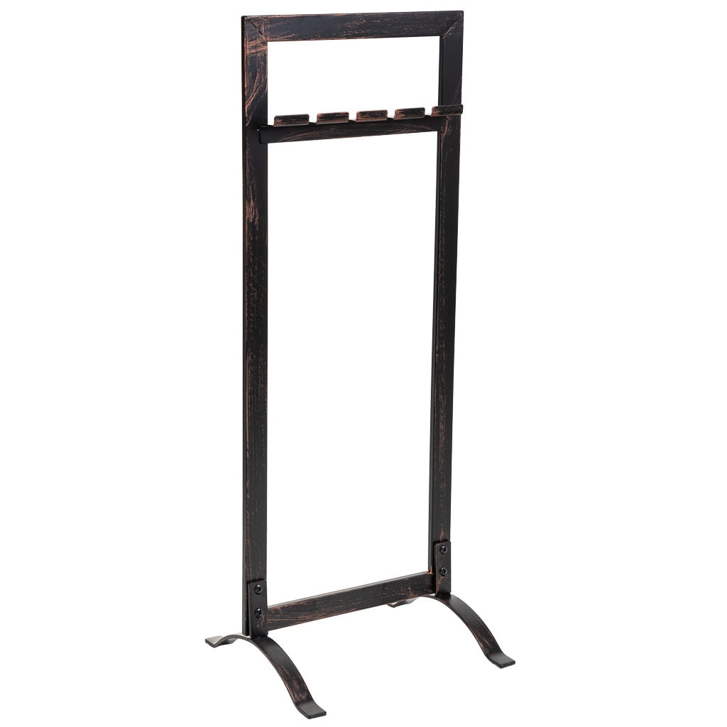 Set attrezzi per camino in metallo nero 5pz 30,5x27x79,5h cm