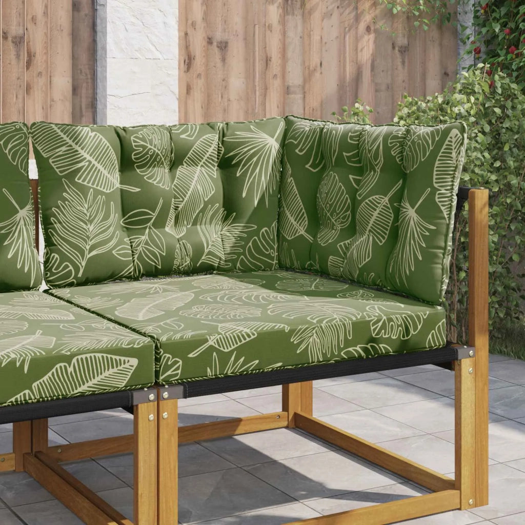 Cuscino per divano da esterno 3 pcs Design a foglia Poliestere