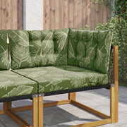 Cuscino per divano da esterno 3 pcs Design a foglia Poliestere