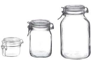 VASO VETRO FIDO ERMETICO- - ø mm.100 ml.500 - 6 pezzi BORMIOLI