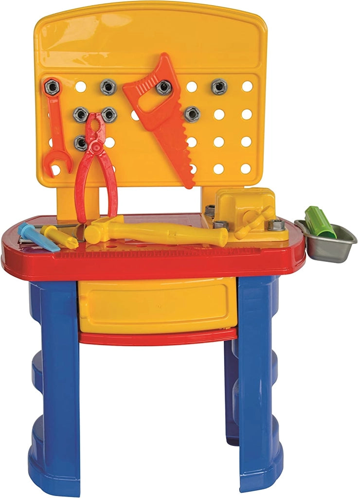 TAVOLO BANCO DA LAVORO COMPLETO DI 35 ACCESSORI 41.5 X 27 X H65 CM
