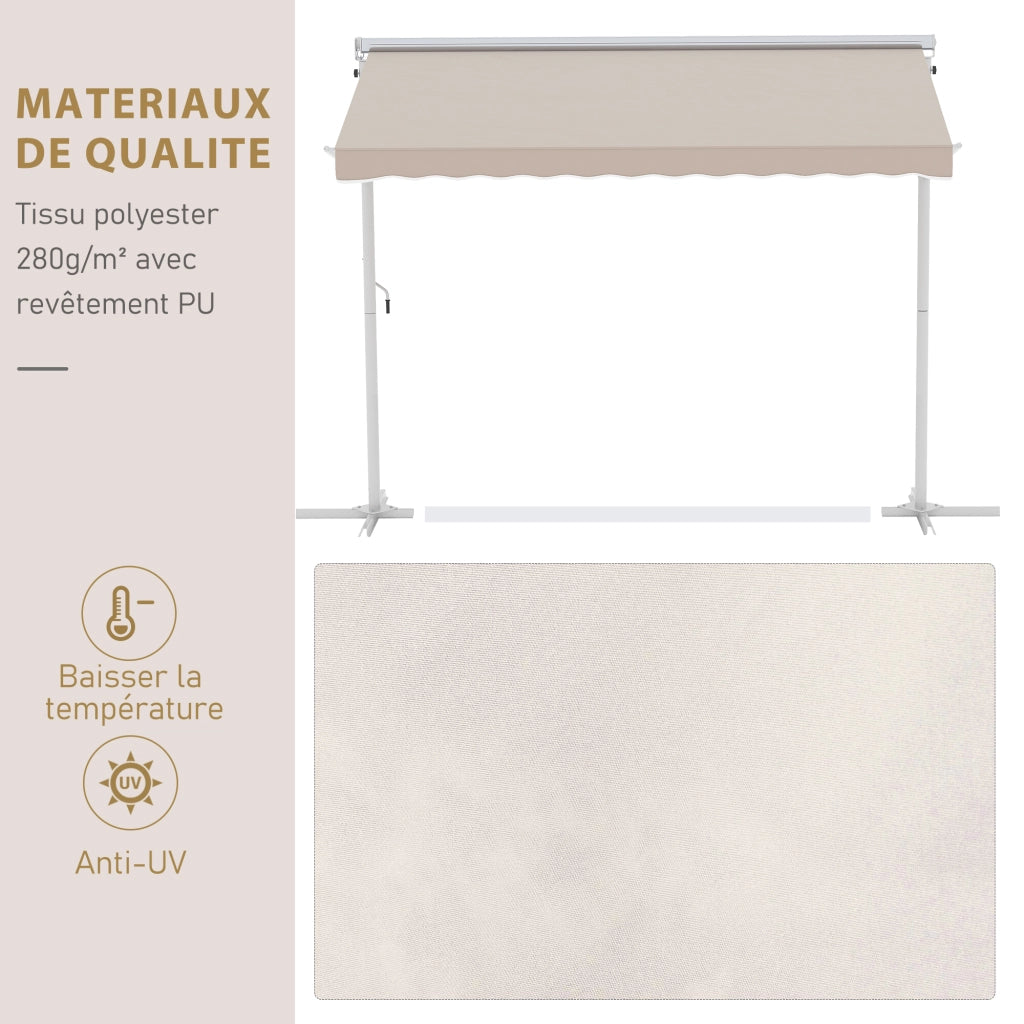 Letto a soppalco con struttura in acciaio ¨C zephmum ¨C bianco beige 300x300x200 cm